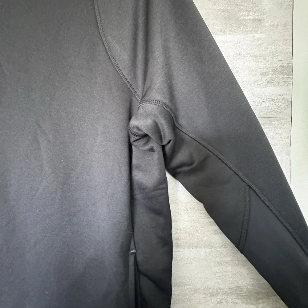 Theory+ Mens Serge Black stretch‎ Crewneck Pullover With Pockets Sz Med